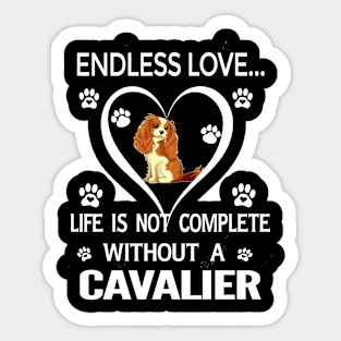 cavalier king charles spaniel  Lovers Sticker